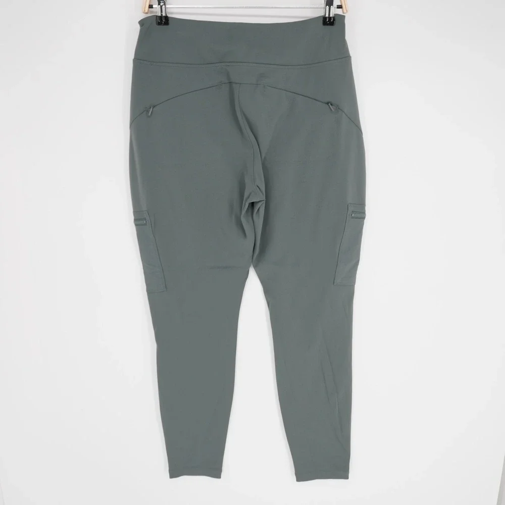 Athleta Headlands Hybrid Pant Womens 12 Sage Green Cargo Stretch Performance